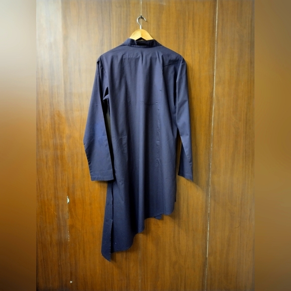 HYPERNATION Men's Solid Pure Cotton brown 🤎 Kurta - Picture 4 of 8